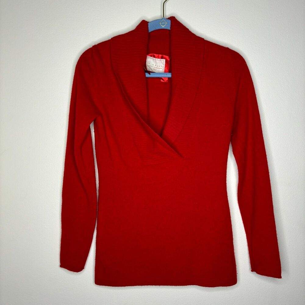old navy womens 100% cashmere sweater size small red